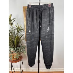 YUHX Athletic Jogger Pants Women's Medium Black Pearlcore Whimsical Soft Girl